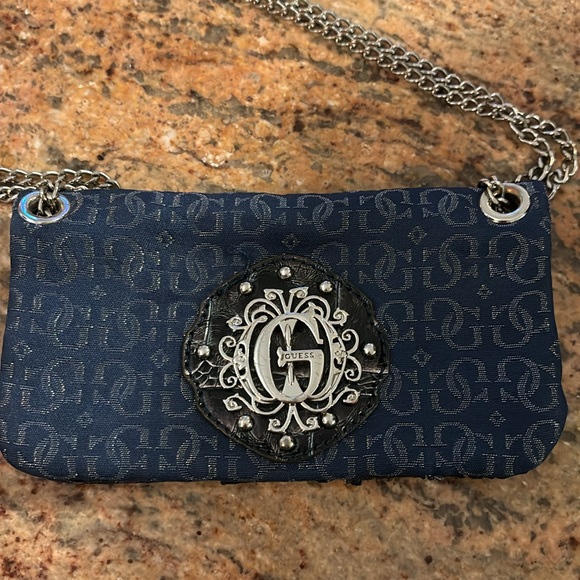 Women’s Guess Wallet on Chain - Blue - Picture 2 of 14